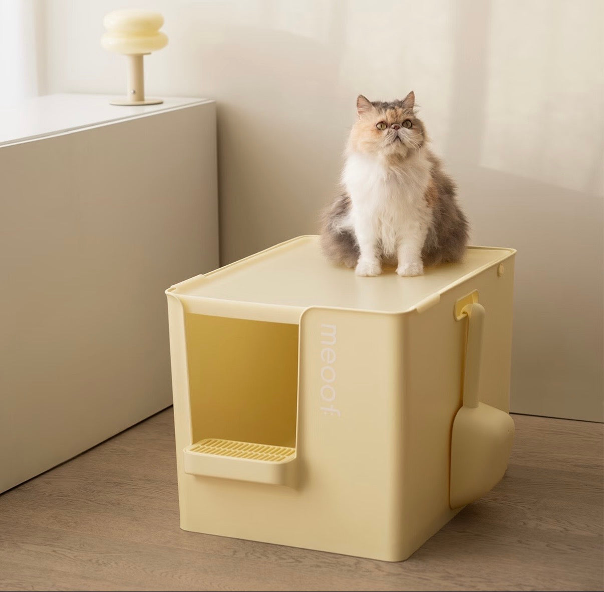 Meoof Grand Villa XL Semi-Enclosed Deep Anti-Splash Cat Litter Box