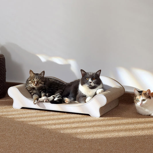 MEOWEVER Sofa Cat Scratcher  Extra-Large Ergonomic Lounge Made from Recyclable Cardboard