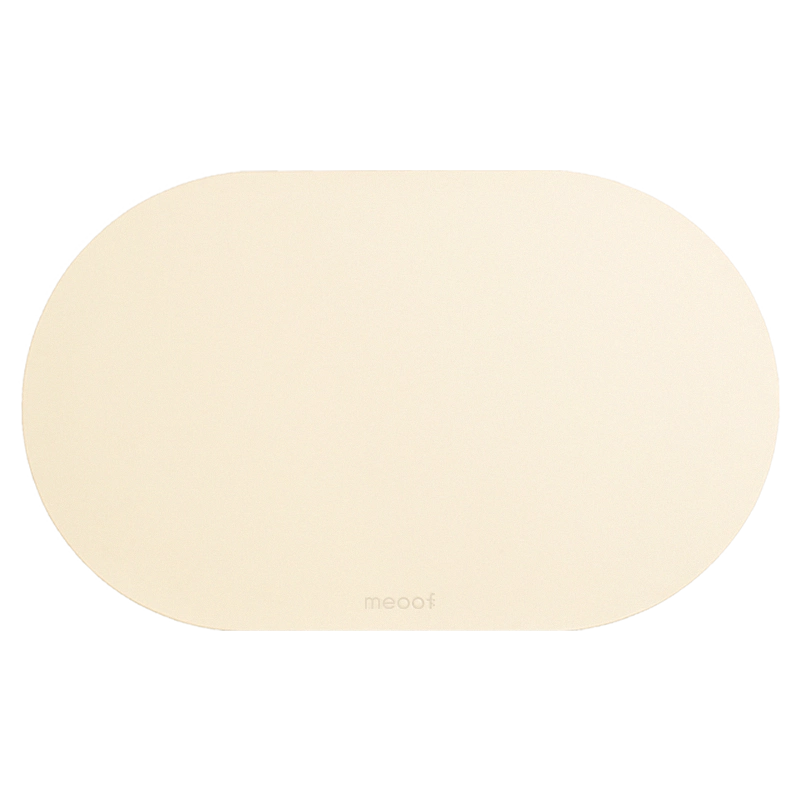 Meoof Pure Colour Leather Pet Feeding Mat Double-Sided PVC Placemat